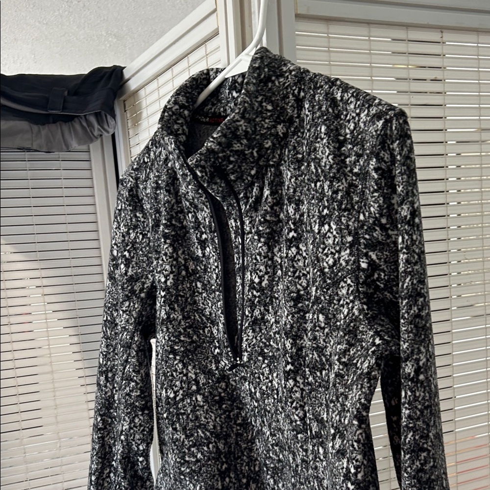Spyder Black And White Patterned Pullover - image 5